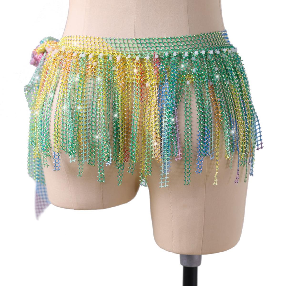 handmade belly dance hip scarf with tassel for ladies