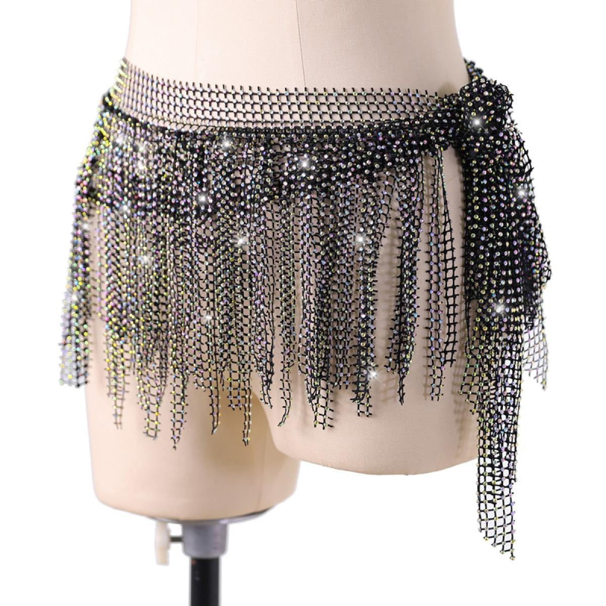 handmade belly dance hip scarf with tassel for ladies