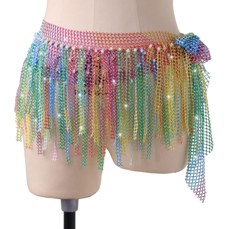 handmade belly dance hip scarf with tassel for ladies