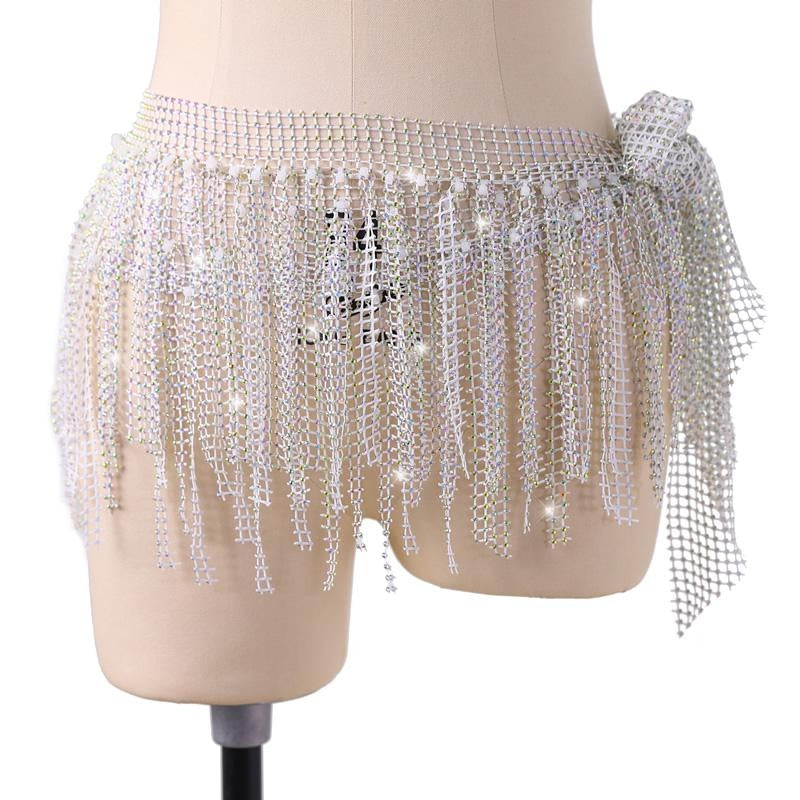 handmade belly dance hip scarf with tassel for ladies