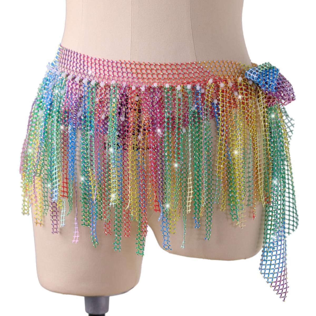 handmade belly dance hip scarf with tassel for ladies