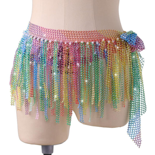 handmade belly dance hip scarf with tassel for ladies