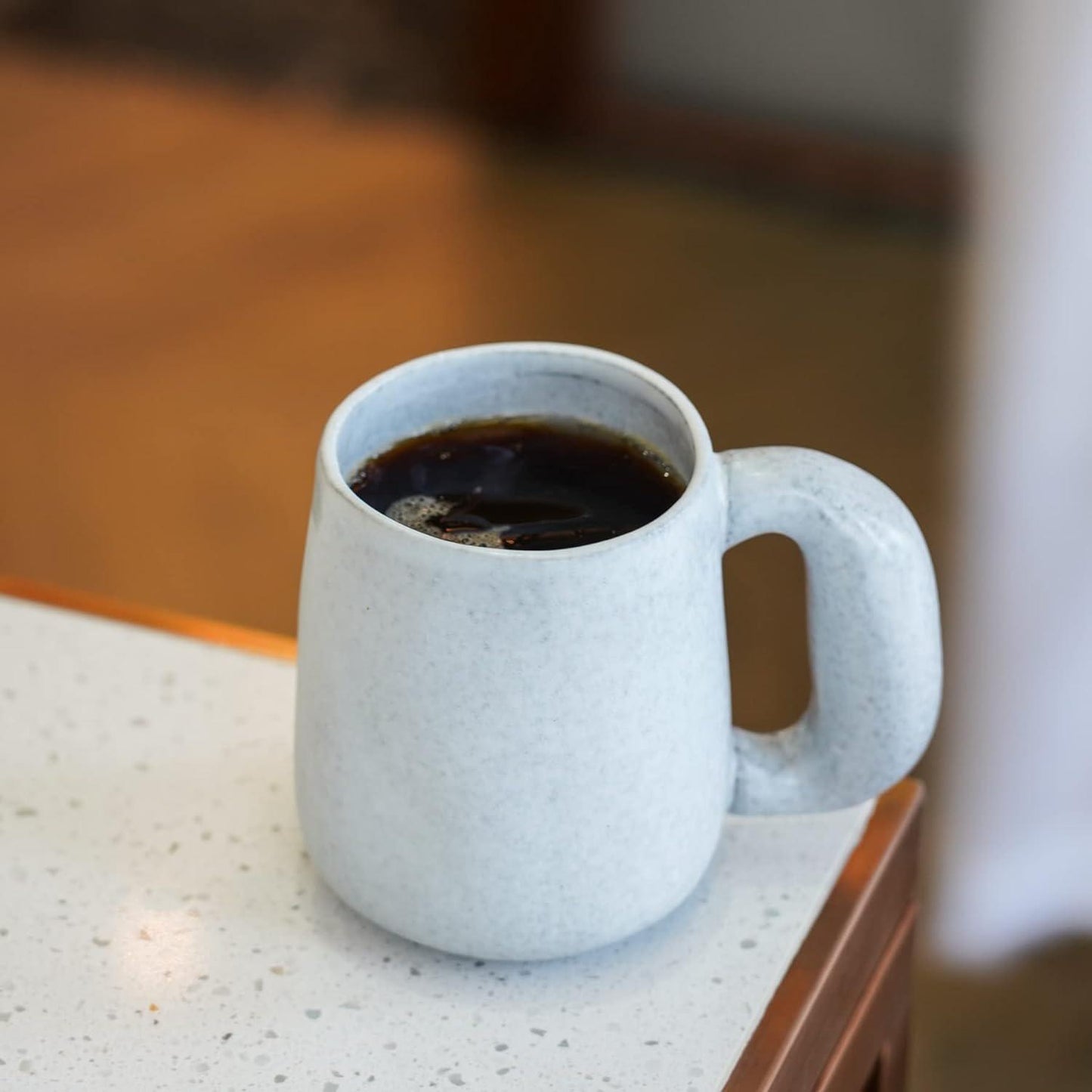 Grande tasse à café en poterie, ensemble de tasses à latte, grande tasse à thé, tasses faites à la main avec poignée Jumbo, lot de 2, 20oz