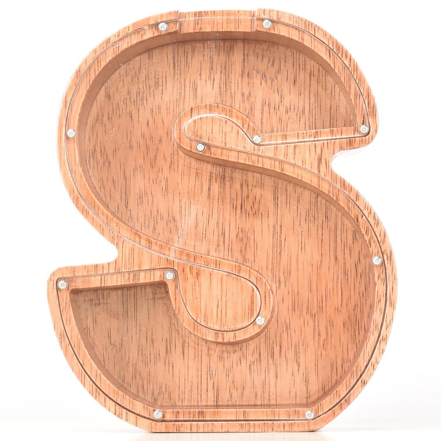 New Arrivals Creative Piggy Bank Nordic Style Wooden Letter Piggy Bank Thickness 4.5cm