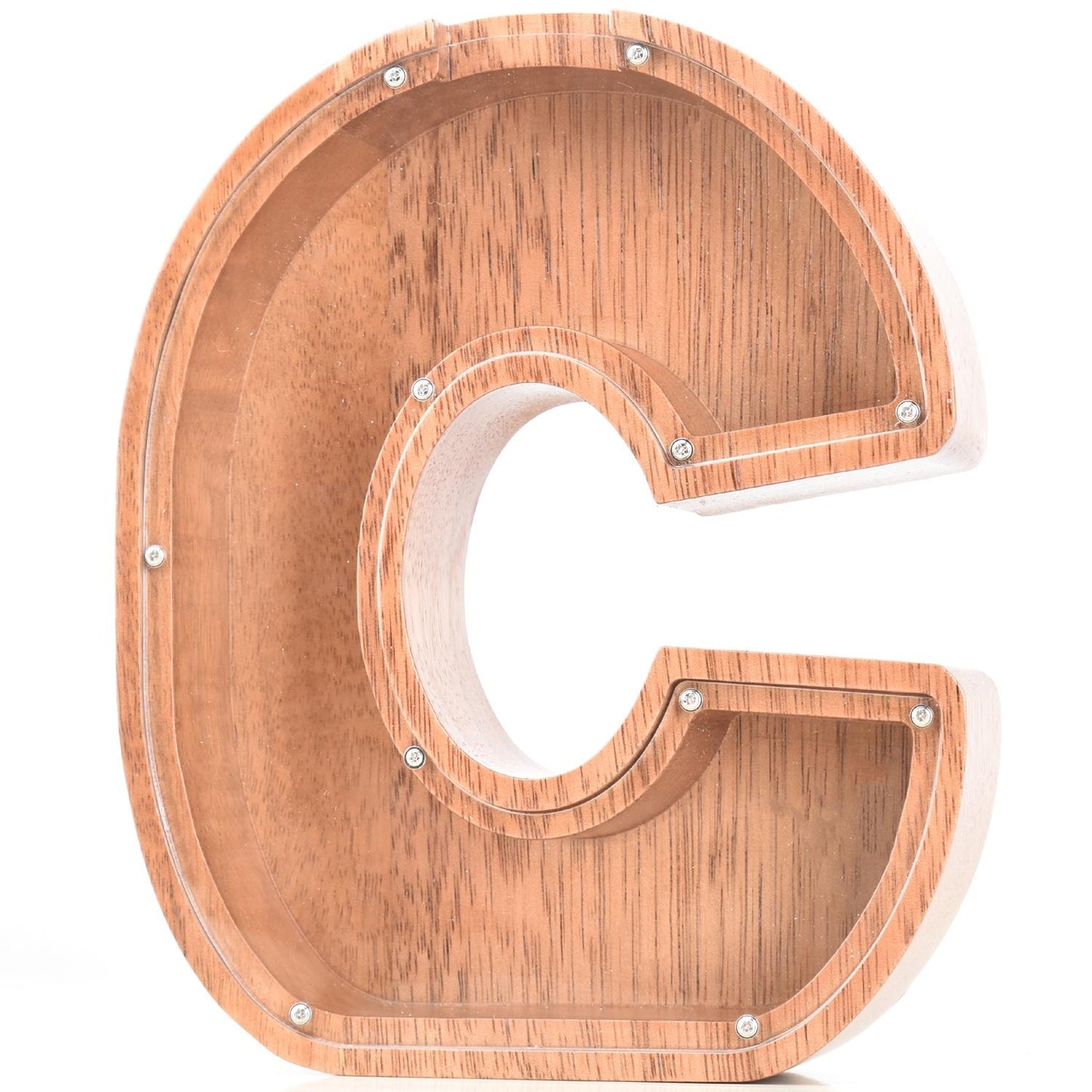 New Arrivals Creative Piggy Bank Nordic Style Wooden Letter Piggy Bank Thickness 4.5cm