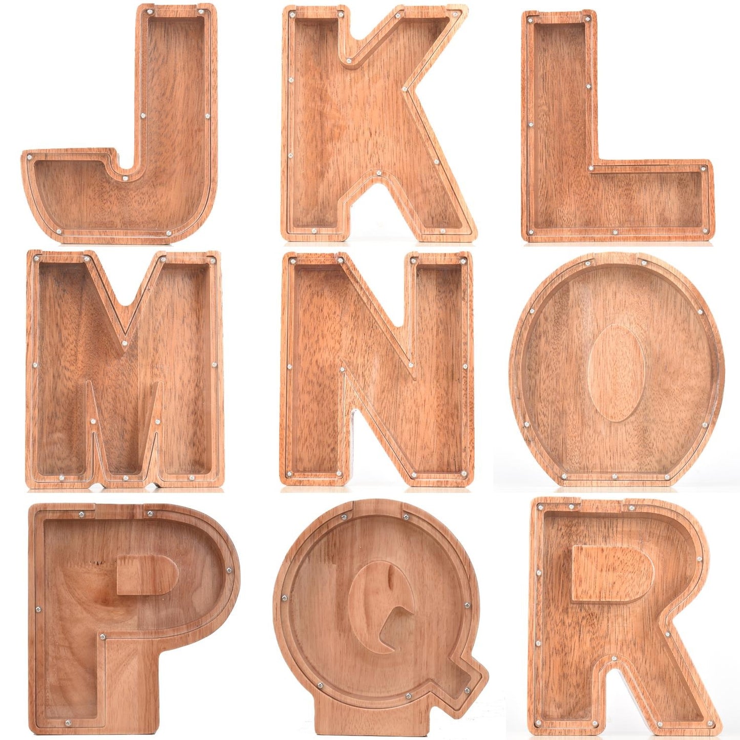 New Arrivals Creative Piggy Bank Nordic Style Wooden Letter Piggy Bank 19*18*3cm