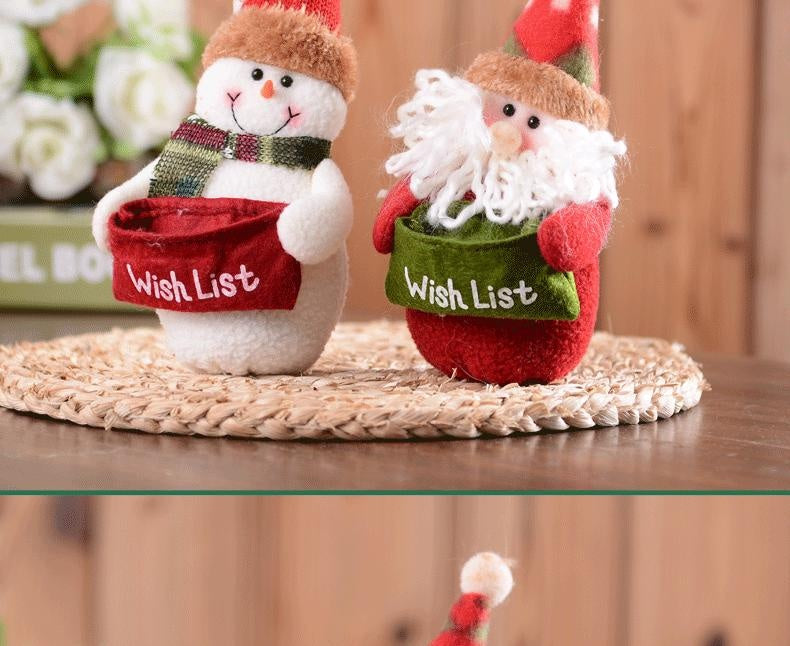 Christmas decoration supplies snowman Santa Claus cartoon doll Christmas atmosphere arrangement creative holiday gifts