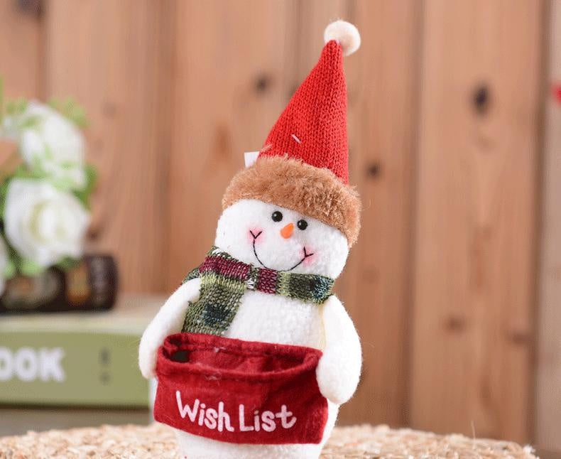 Christmas decoration supplies snowman Santa Claus cartoon doll Christmas atmosphere arrangement creative holiday gifts