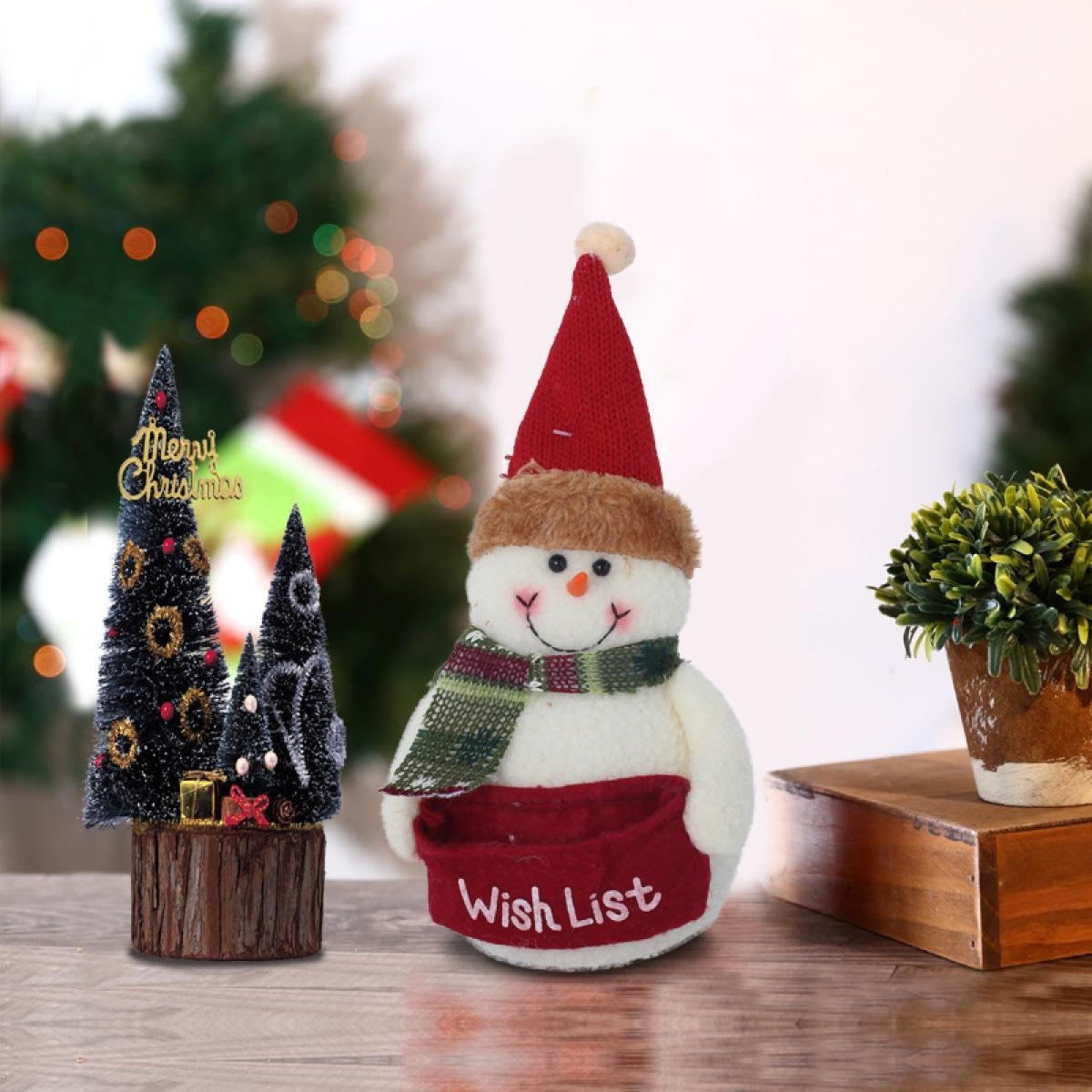 Christmas decoration supplies snowman Santa Claus cartoon doll Christmas atmosphere arrangement creative holiday gifts