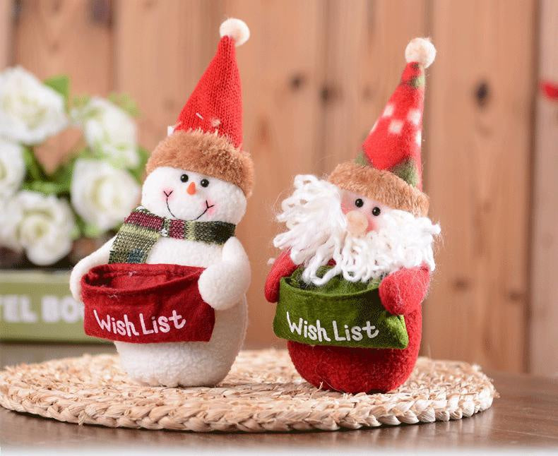 Christmas decoration supplies snowman Santa Claus cartoon doll Christmas atmosphere arrangement creative holiday gifts