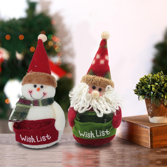 Christmas decoration supplies snowman Santa Claus cartoon doll Christmas atmosphere arrangement creative holiday gifts