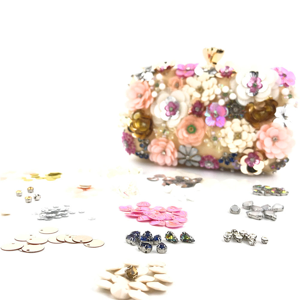 New Arrivals Fashion Evening Bags Handmade Flower Beaded Bags Banquet Wedding Party Bags Women Evening Clutch Women Purse