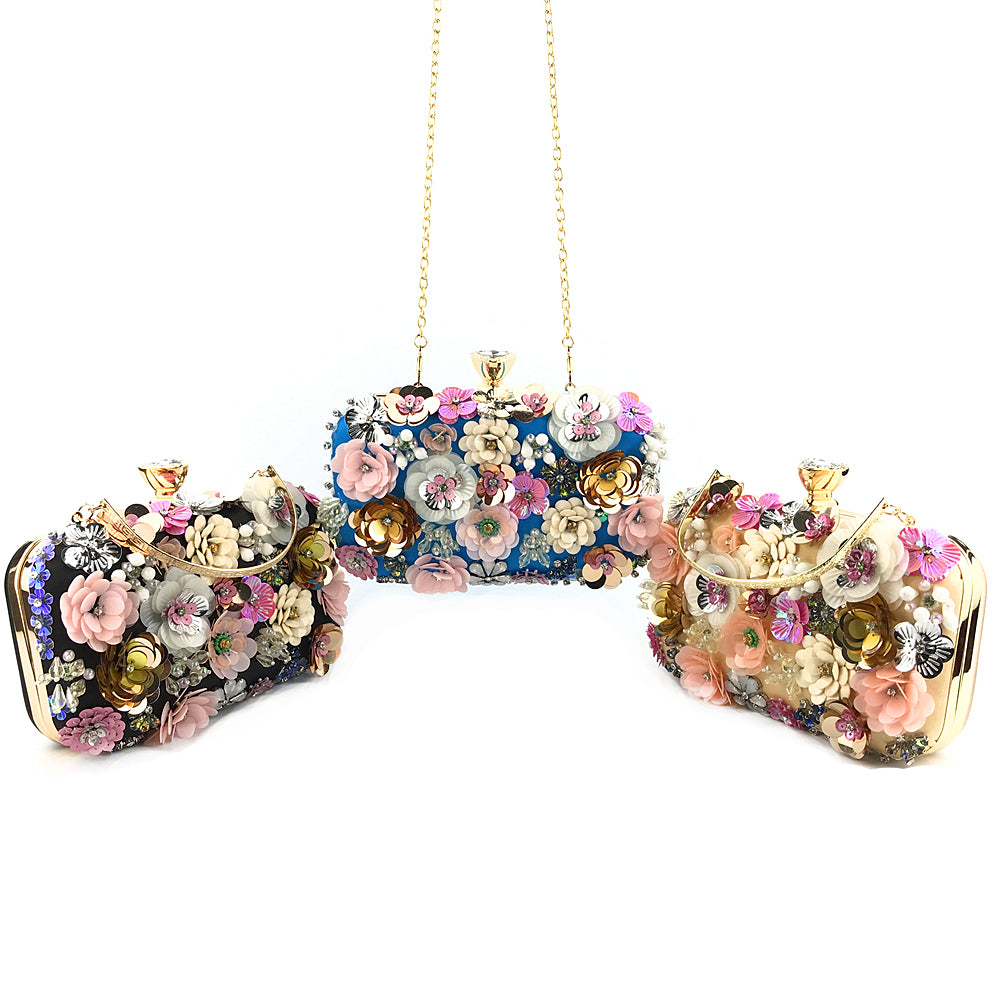 New Arrivals Fashion Evening Bags Handmade Flower Beaded Bags Banquet Wedding Party Bags Women Evening Clutch Women Purse