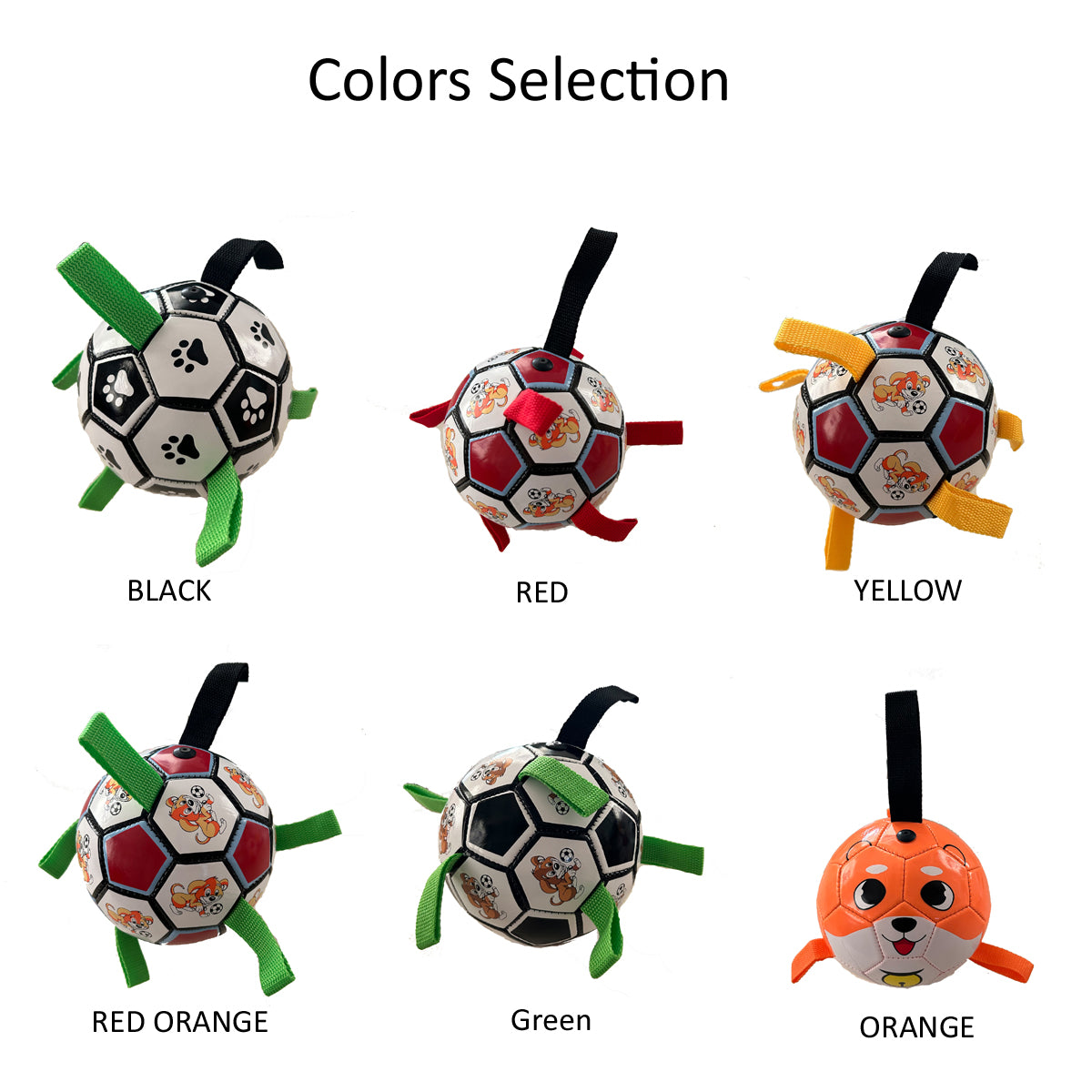 New Arrivals Soccer Ball with Straps, Interactive Puppy Toys for Tug of War, Birthday Gifts, Durable Water Toy for dog