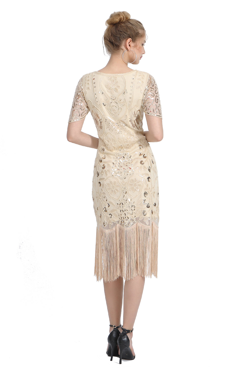 Sequin Fringe Skirt Dress 1920s Retro Fringe Skirt Party Banquet Dress Festival Evening Dress