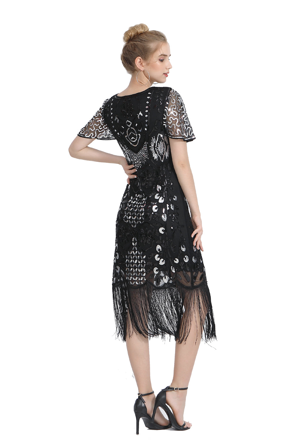 Sequin Fringe Skirt Dress 1920s Retro Fringe Skirt Party Banquet Dress Festival Evening Dress