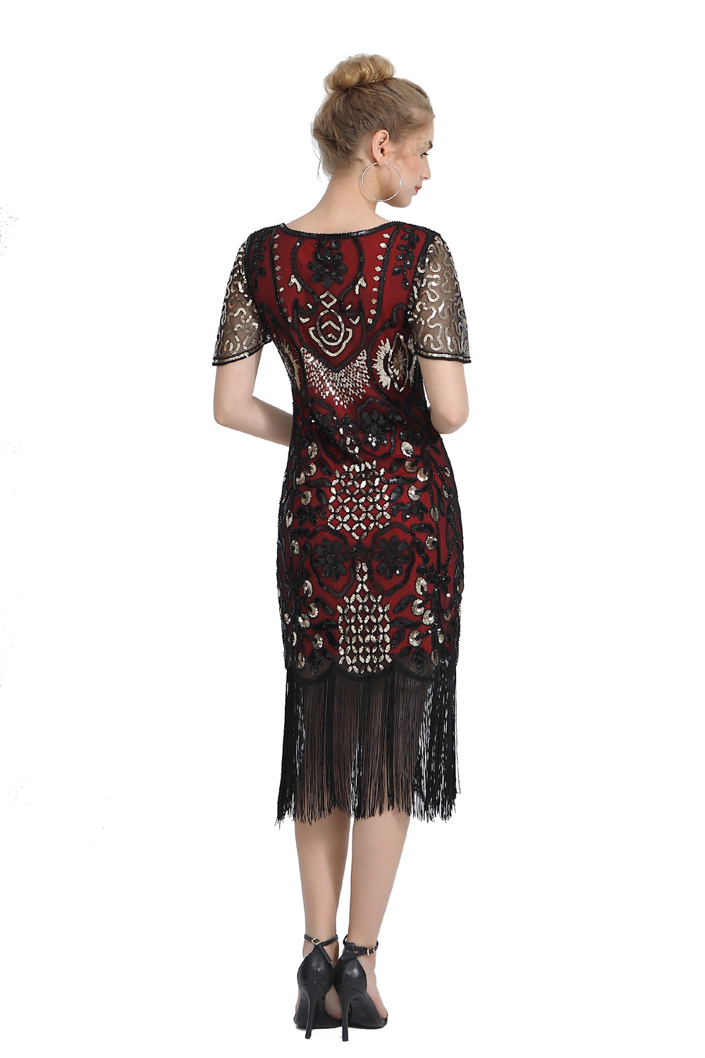 Robe jupe à franges à paillettes, jupe à franges rétro des années 1920, robe de banquet, robe de soirée de festival