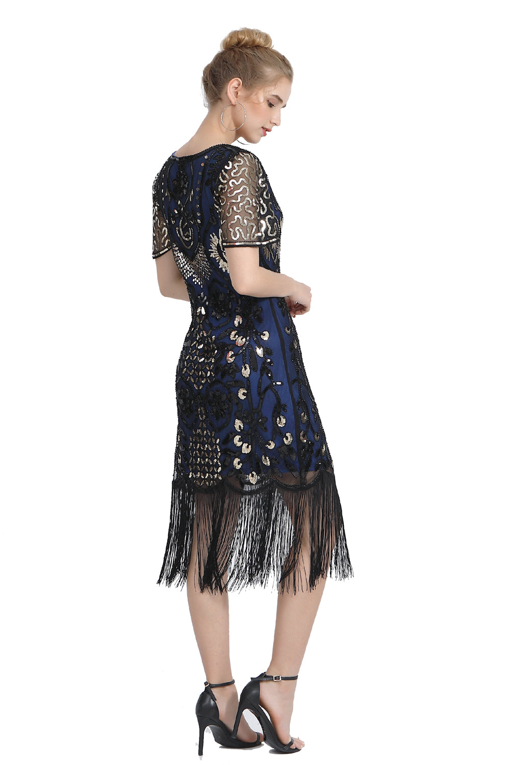 Sequin Fringe Skirt Dress 1920s Retro Fringe Skirt Party Banquet Dress Festival Evening Dress