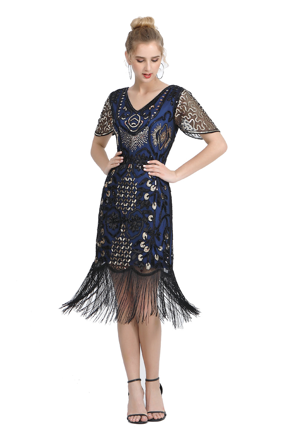 Sequin Fringe Skirt Dress 1920s Retro Fringe Skirt Party Banquet Dress Festival Evening Dress