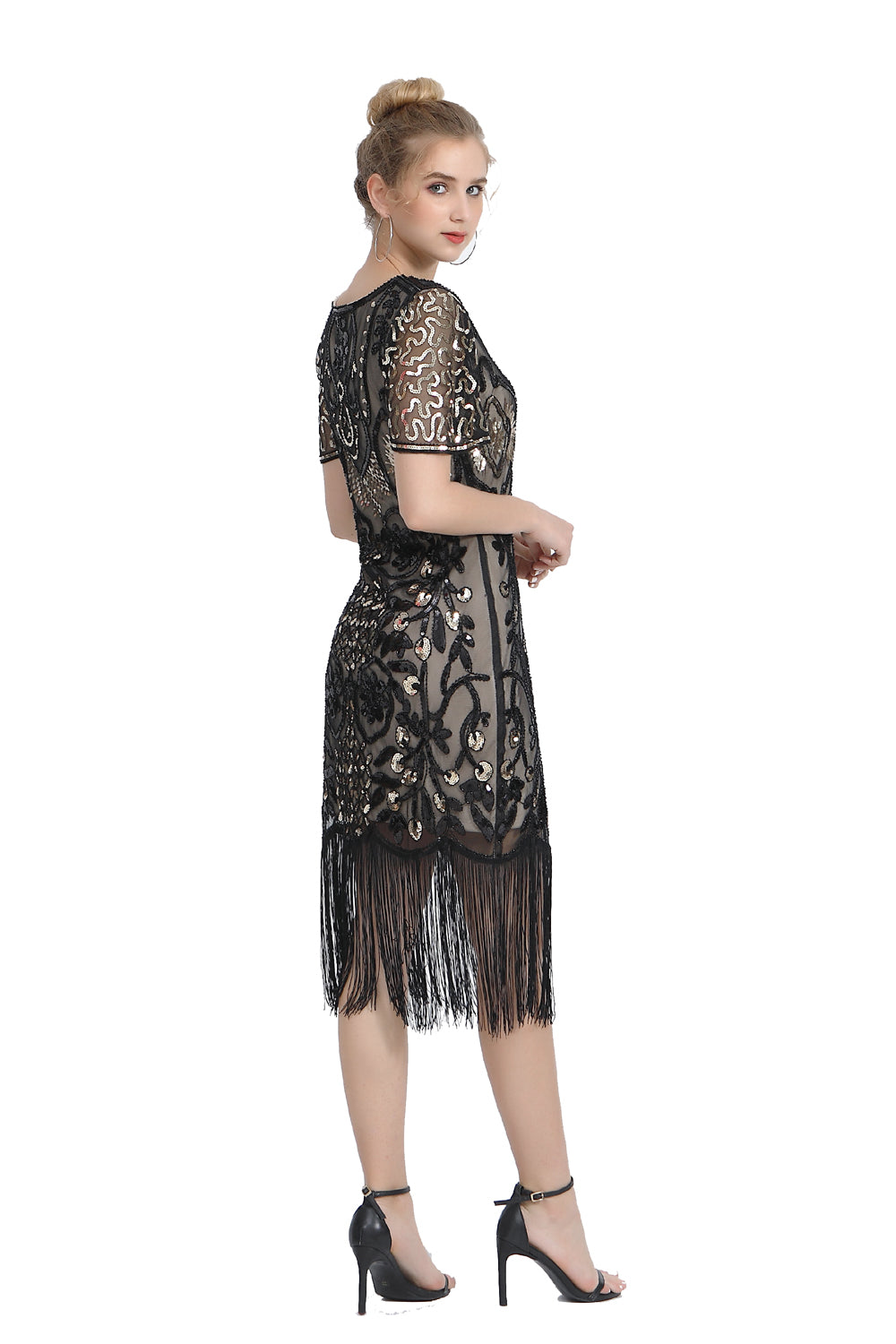 Sequin Fringe Skirt Dress 1920s Retro Fringe Skirt Party Banquet Dress Festival Evening Dress