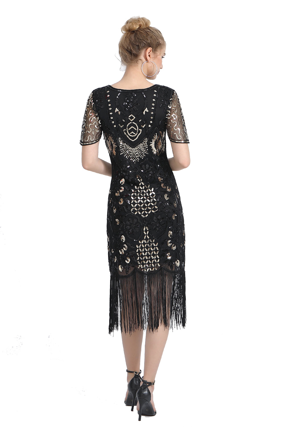 Robe jupe à franges à paillettes, jupe à franges rétro des années 1920, robe de banquet, robe de soirée de festival