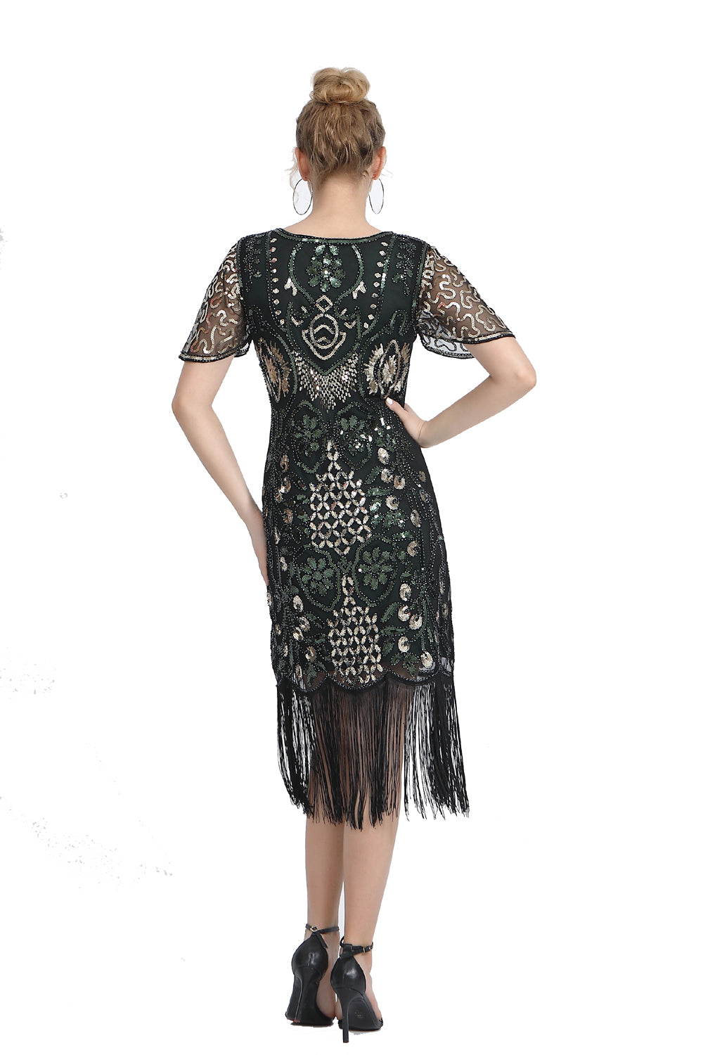 Sequin Fringe Skirt Dress 1920s Retro Fringe Skirt Party Banquet Dress Festival Evening Dress