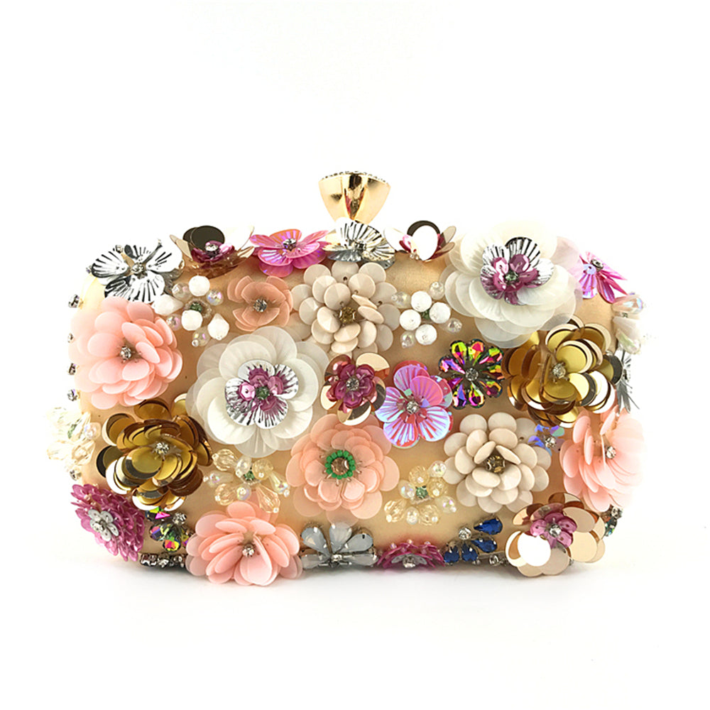 New Arrivals Fashion Evening Bags Handmade Flower Beaded Bags Banquet Wedding Party Bags Women Evening Clutch Women Purse