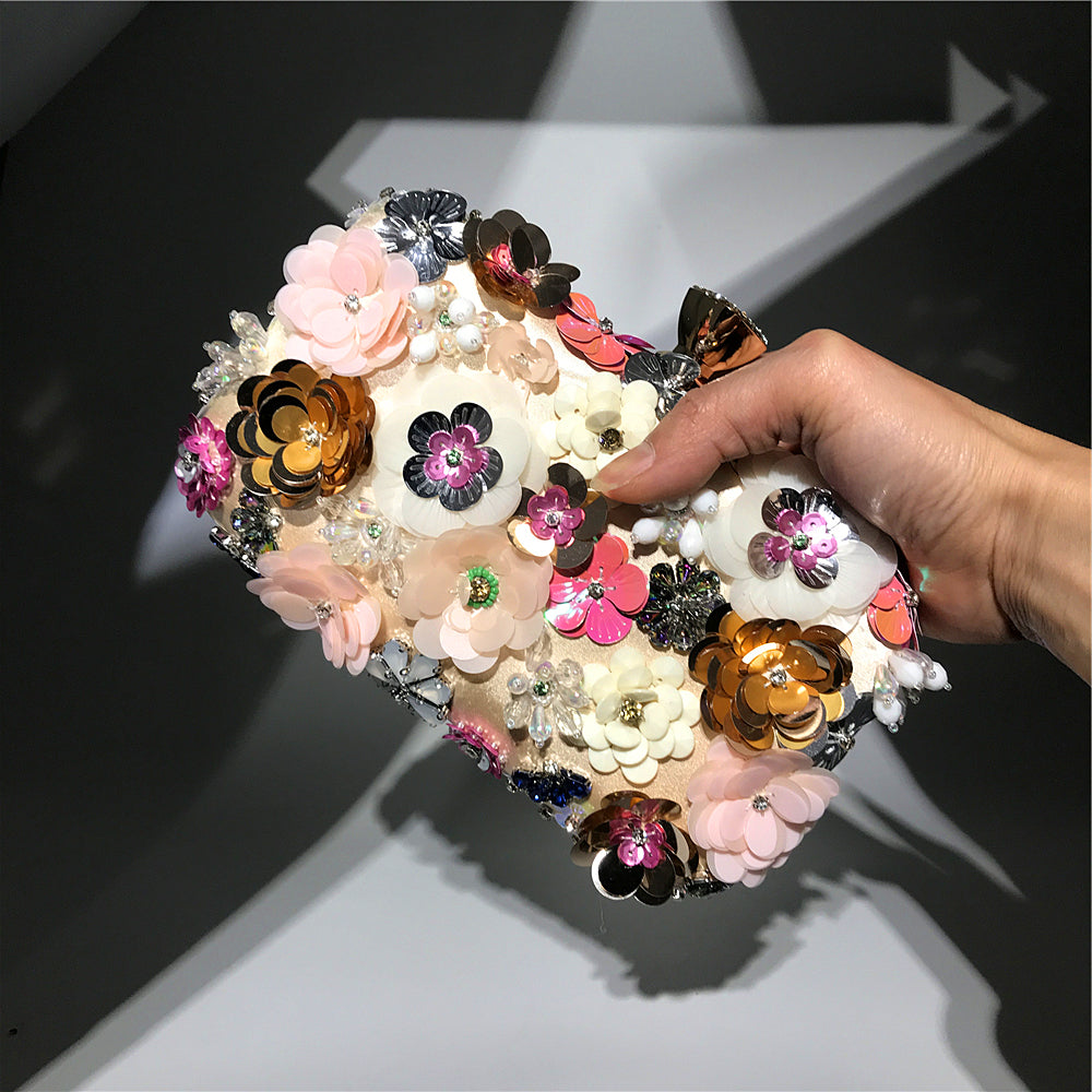 New Arrivals Fashion Evening Bags Handmade Flower Beaded Bags Banquet Wedding Party Bags Women Evening Clutch Women Purse