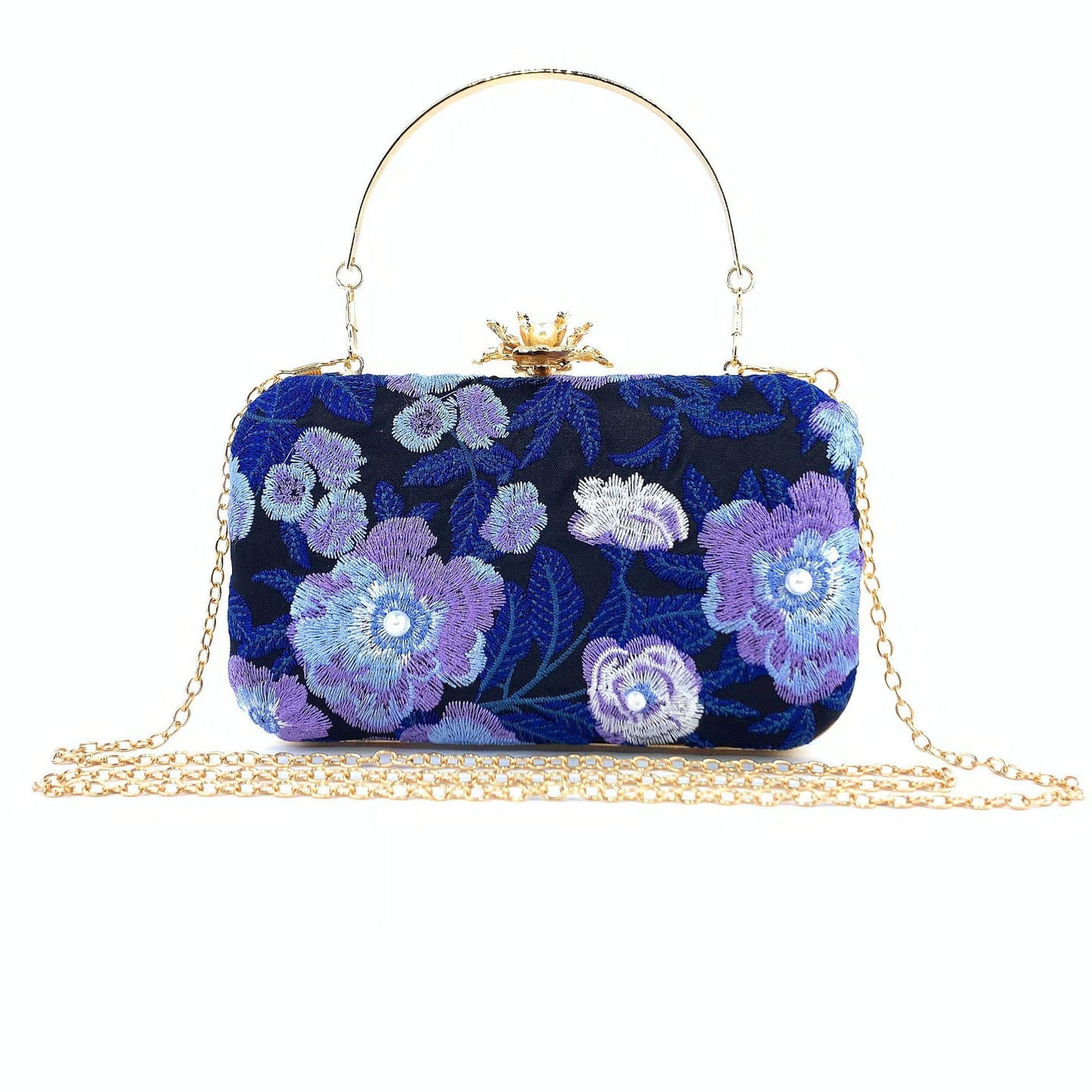 New Arrivals Embroidered handmade beaded Evening Bag Retro Pearl Banquet Evening Bag for women