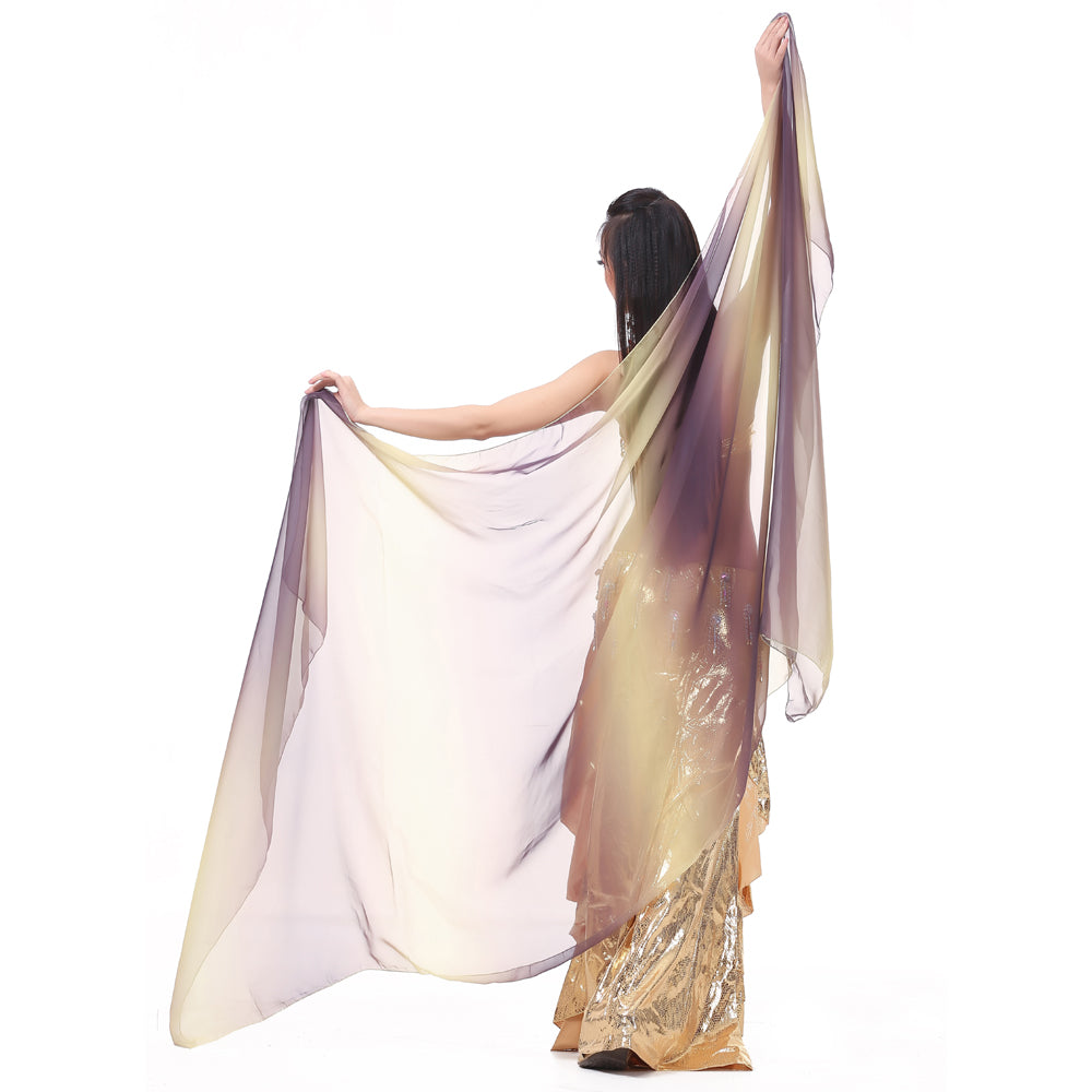 New Arrivals Lightweight Imitated Silk Stunning Handmade Hand Scarf Belly Dance Scarf Belly Dance Veil