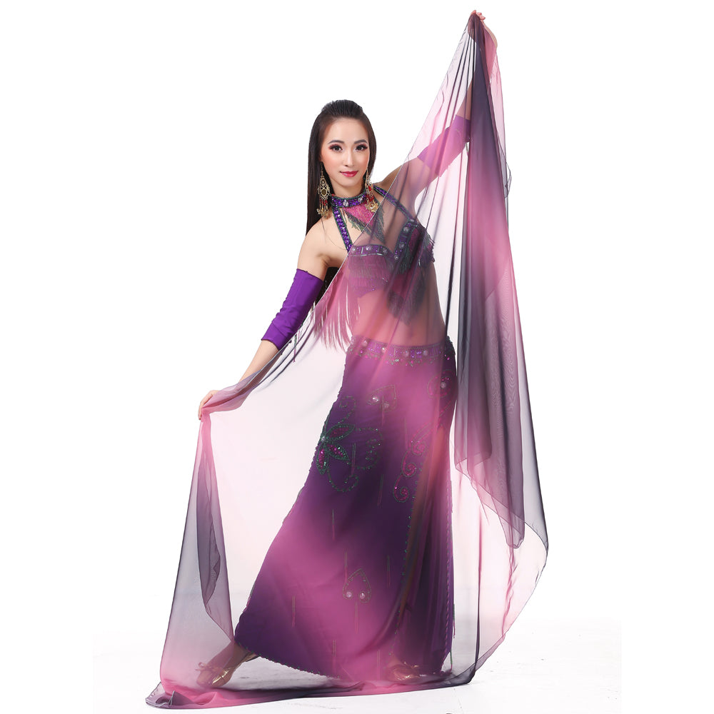 New Arrivals Lightweight Imitated Silk Stunning Handmade Hand Scarf Belly Dance Scarf Belly Dance Veil