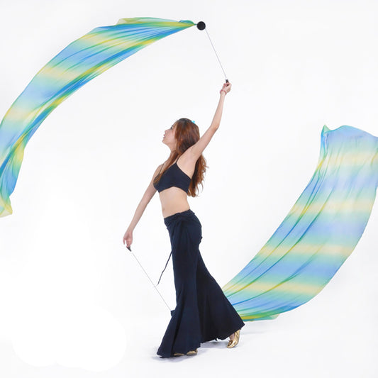 New Arrivals Poi Ball with Silk Veils Belly Dance Poi Streamer Throw Ball for Haka Dance and Polynesian Dance