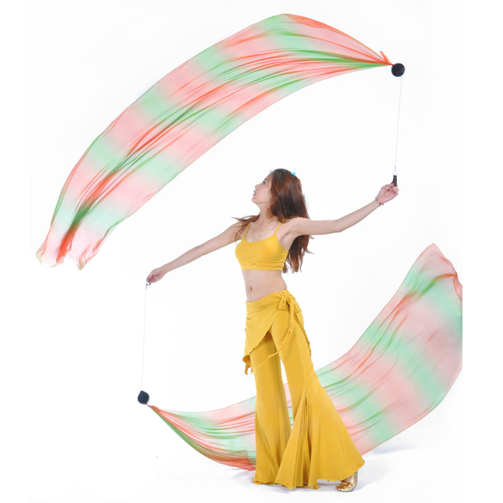 New Arrivals Poi Ball with Silk Veils Belly Dance Poi Streamer Throw Ball for Haka Dance and Polynesian Dance