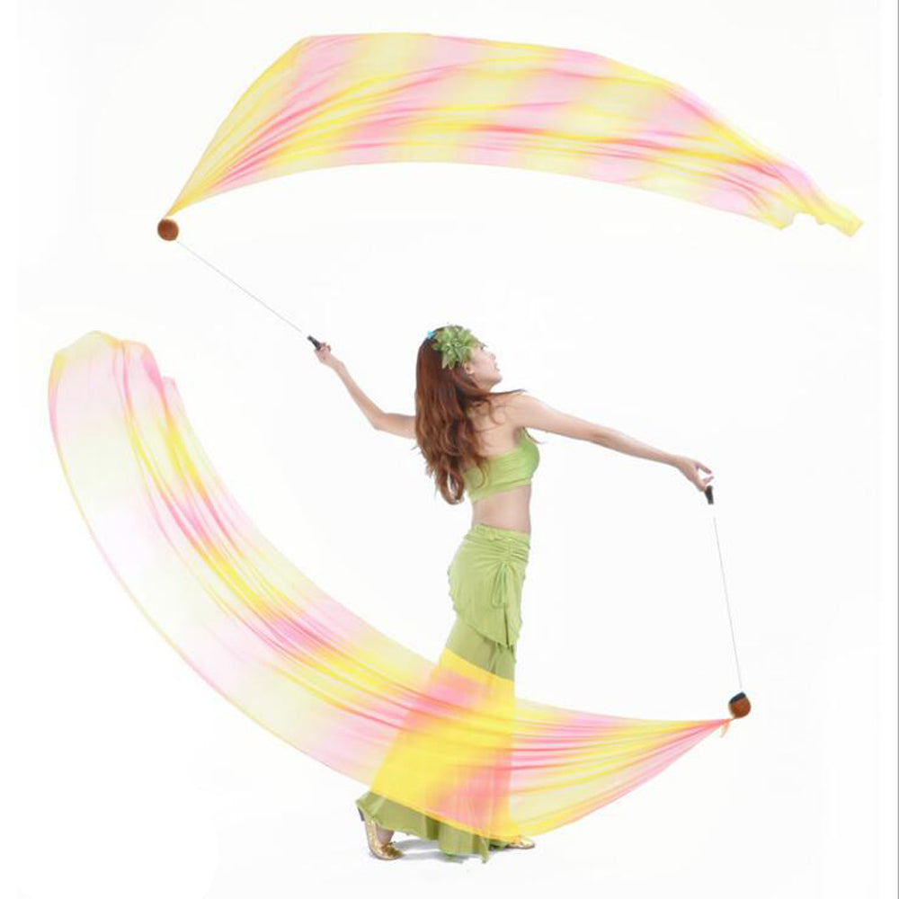 New Arrivals Poi Ball with Silk Veils Belly Dance Poi Streamer Throw Ball for Haka Dance and Polynesian Dance