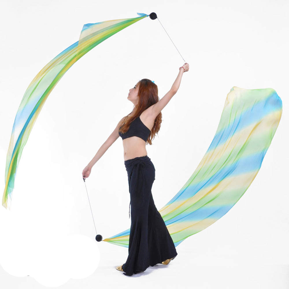 New Arrivals Poi Ball with Silk Veils Belly Dance Poi Streamer Throw Ball for Haka Dance and Polynesian Dance