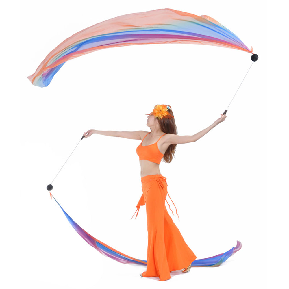 New Arrivals Poi Ball with Silk Veils Belly Dance Poi Streamer Throw Ball for Haka Dance and Polynesian Dance