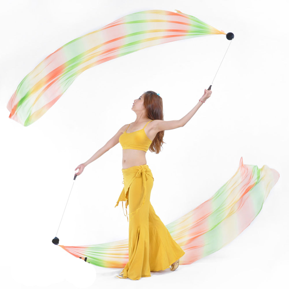 New Arrivals Poi Ball with Silk Veils Belly Dance Poi Streamer Throw Ball for Haka Dance and Polynesian Dance