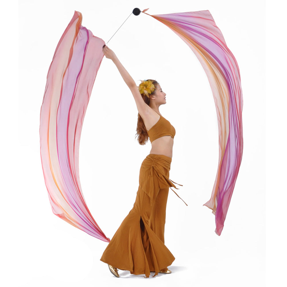 New Arrivals Poi Ball with Silk Veils Belly Dance Poi Streamer Throw Ball for Haka Dance and Polynesian Dance