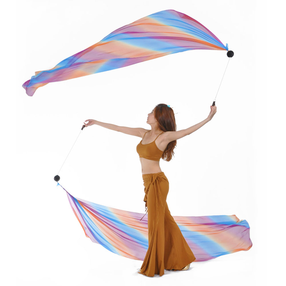 New Arrivals Poi Ball with Silk Veils Belly Dance Poi Streamer Throw Ball for Haka Dance and Polynesian Dance