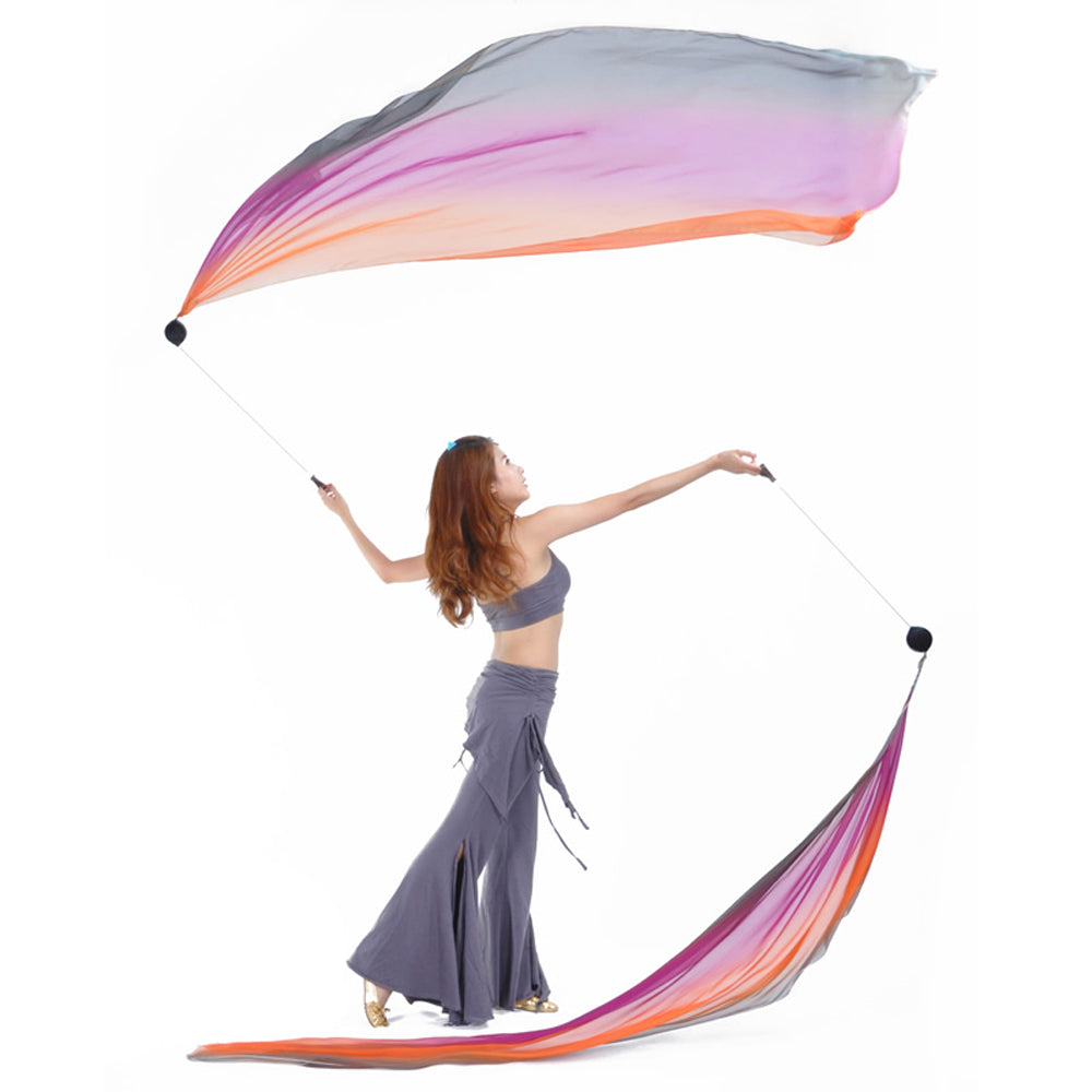 New Arrivals Poi Ball with Silk Veils Belly Dance Poi Streamer Throw Ball for Haka Dance and Polynesian Dance