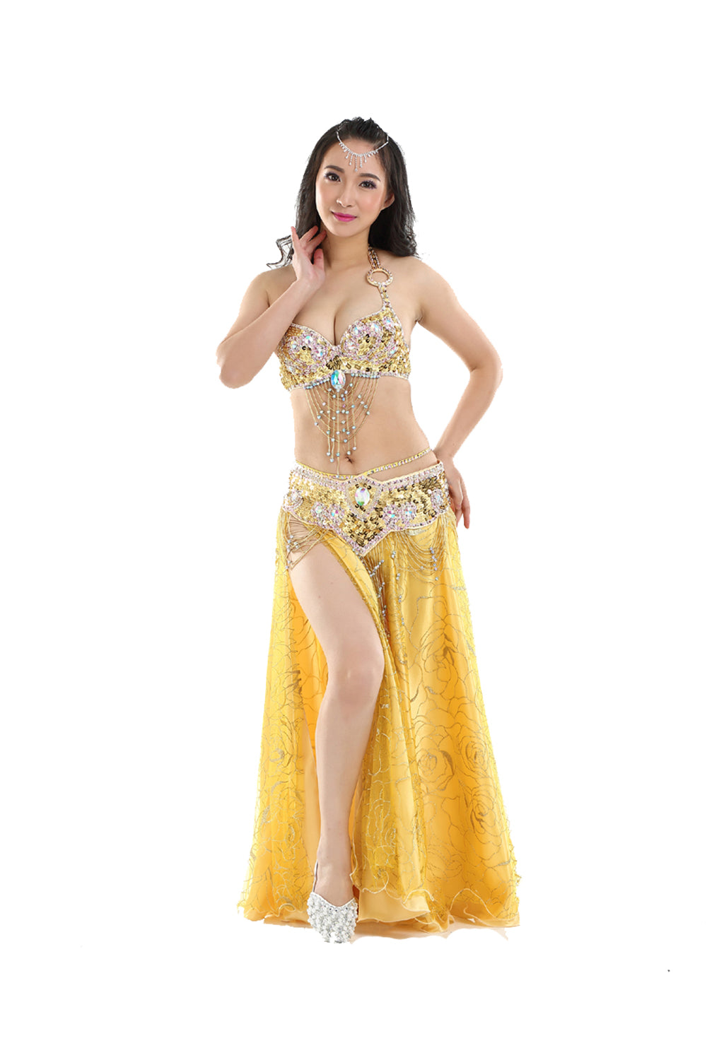 New Arrivals Belly Dance Costumes with Belly Dance Rose Skirt Belly Dance Dress 1 Set