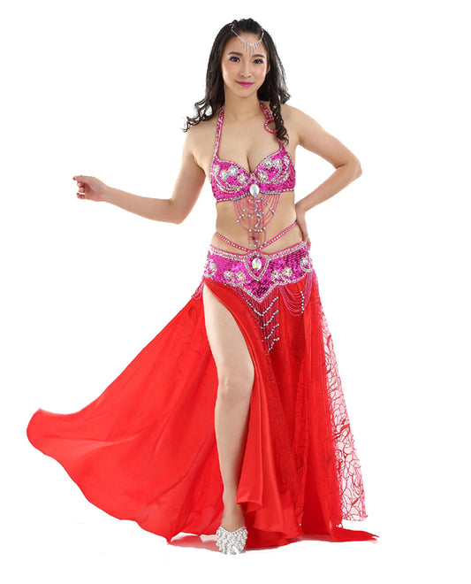 New Arrivals Belly Dance Costumes with Belly Dance Rose Skirt Belly Dance Dress 1 Set