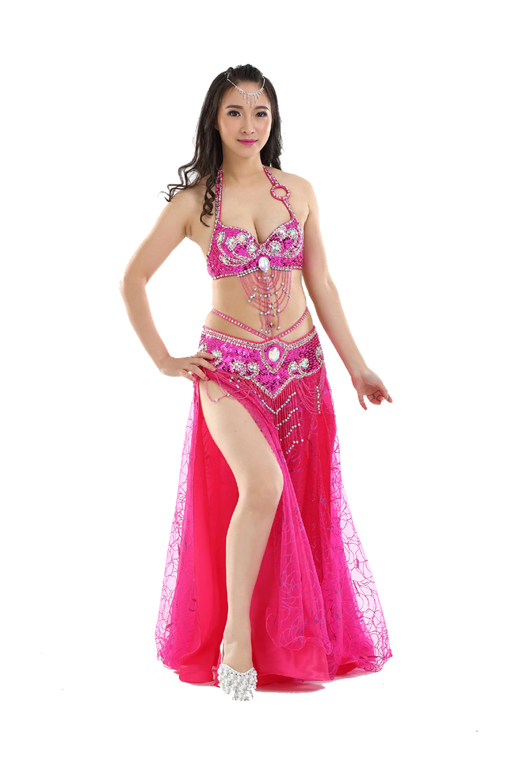 New Arrivals Belly Dance Costumes with Belly Dance Rose Skirt Belly Dance Dress 1 Set