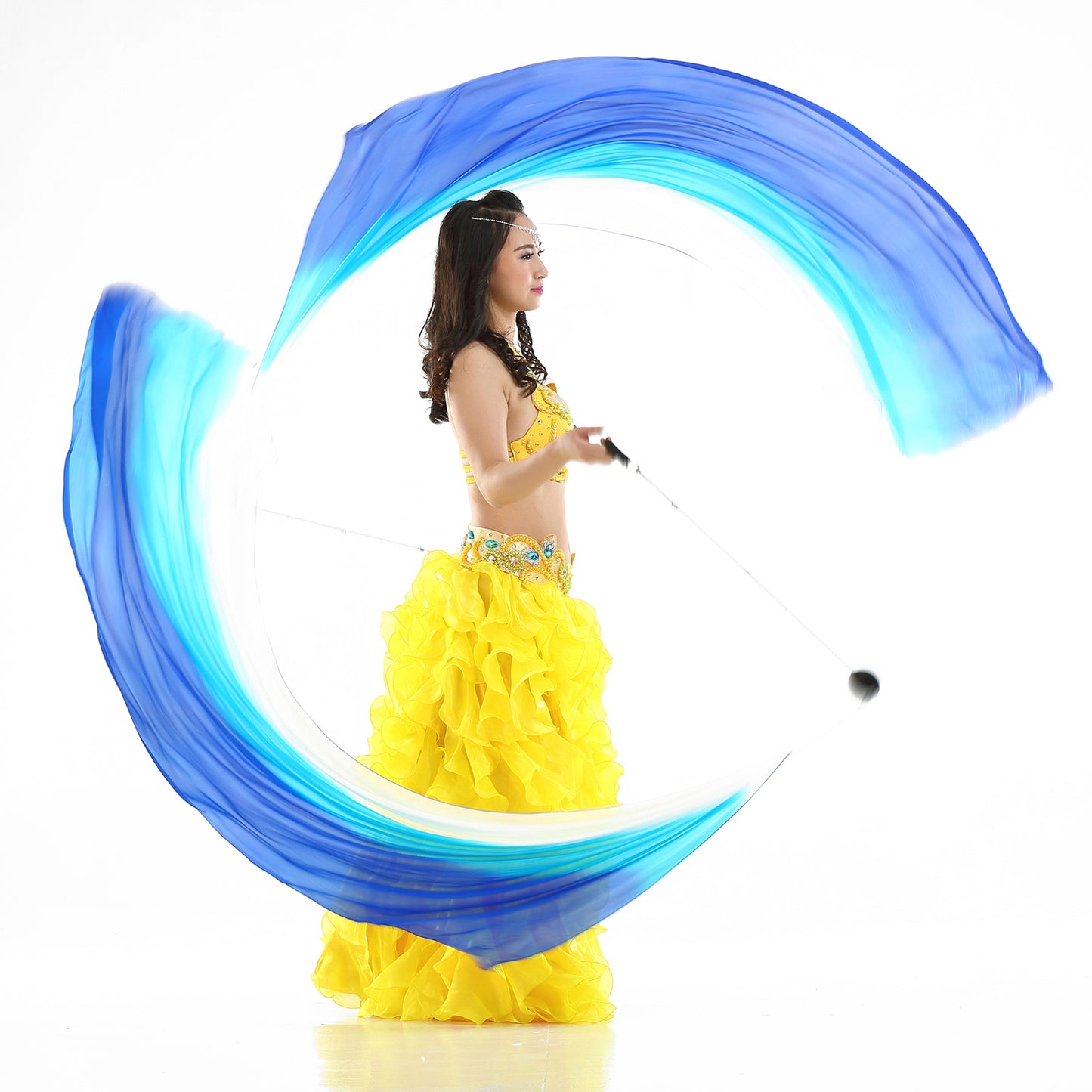 Poi Ball with Silk Veils Belly Dance Poi Streamer Throw Ball for Haka Dance and Polynesian Dance