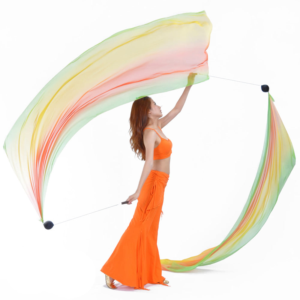 New Arrivals Poi Ball with Silk Veils Belly Dance Poi Streamer Throw Ball for Haka Dance and Polynesian Dance