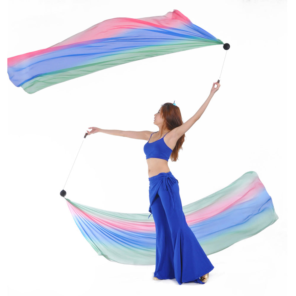 New Arrivals Poi Ball with Silk Veils Belly Dance Poi Streamer Throw Ball for Haka Dance and Polynesian Dance