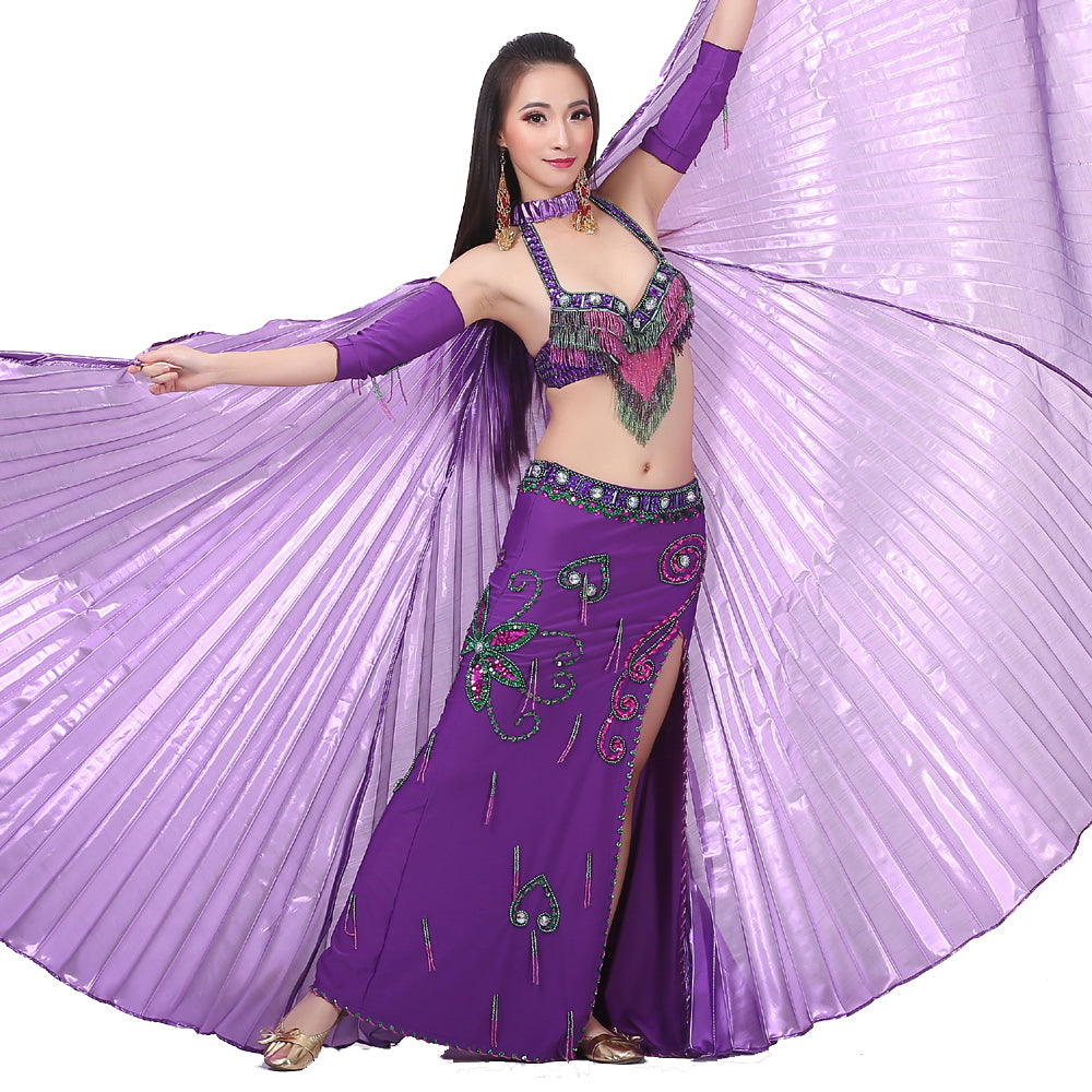 Women's Belly Dance Costume Isis Wings, Dance Wings Angel Wings for Halloween Carnival Performance with Sticks