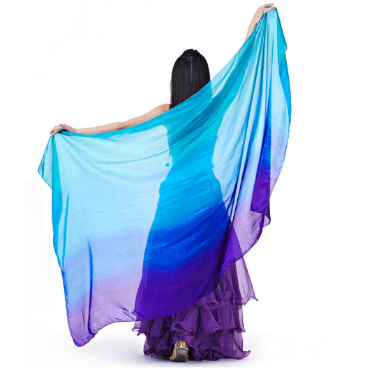 New Arrivals Real Silk Scarf Belly Dance Hand Scarf Belly Dance Throwing Yarn Scarf Belly Dance Prop Stage Activities Tools