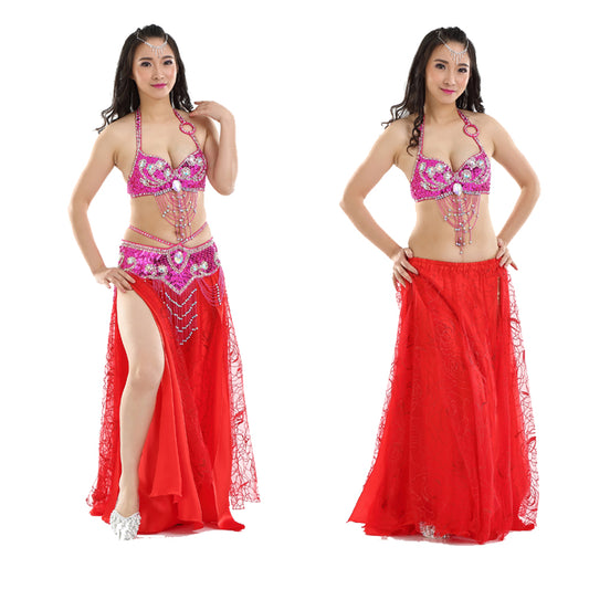 New Arrivals Belly Dance Costumes with Belly Dance Rose Skirt Belly Dance Dress 1 Set