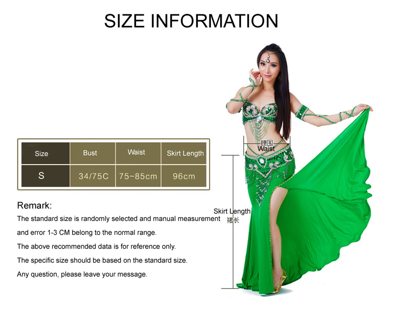 New Arrivals Belly Dance Costumes with Polyester Skirt Belly Dance Dress 1 Set 5pcs